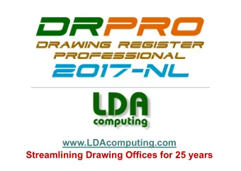 www.LDAcomputing.com  Streamlining Drawing Offices for 25 years What is DPO ?  D