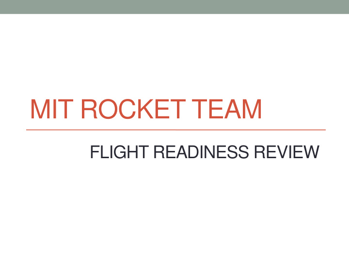 mit rocket team