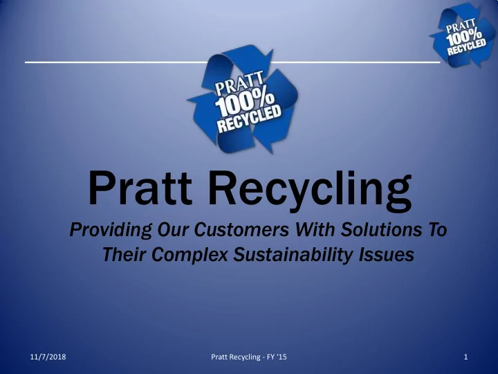 pratt recycling