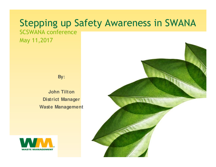 stepping up safety awareness in swana