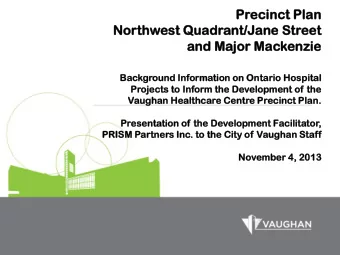 Backgroun  ound  d Infor  orma  mation  tion on Ontari  ario  o Hospi  pital  tal  Projec  jects