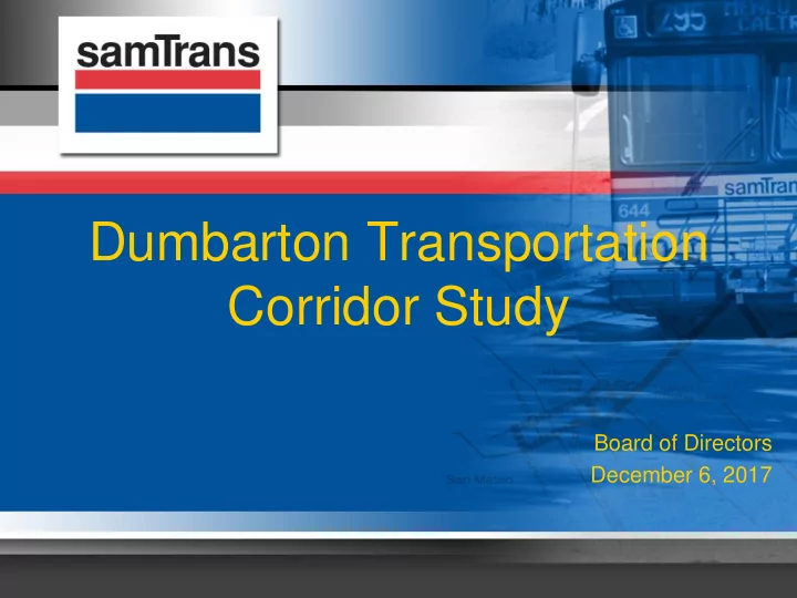 dumbarton transportation corridor study