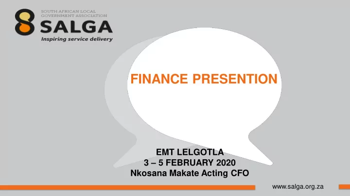 finance presention