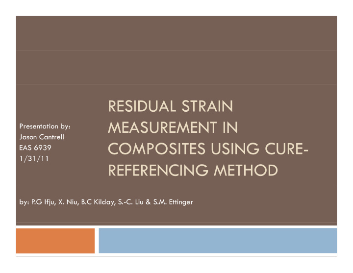residual strain measurement in