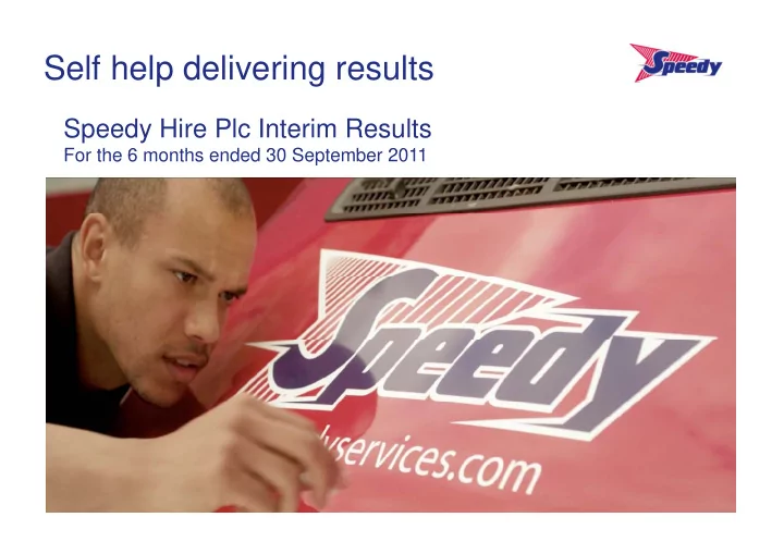 self help delivering results