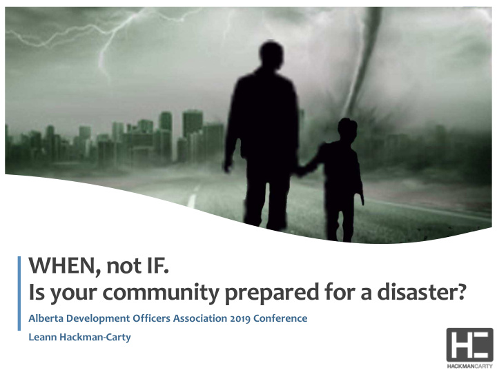 when not if is your community prepared for a disaster