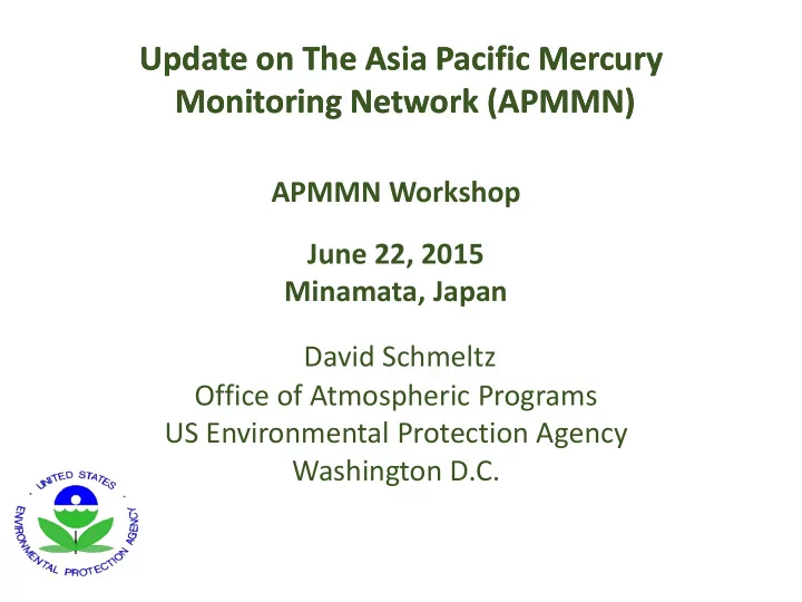 update on the asia pacific mercury update on the asia