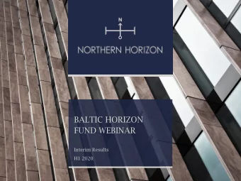 BALTIC HORIZON  FUND WEBINAR  Interim Results  H1 2020  Page 1  Europa SC  Key highlights  Page 2