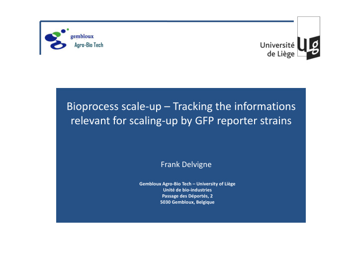 bioprocess scale up tracking the informations relevant