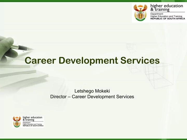 career development services