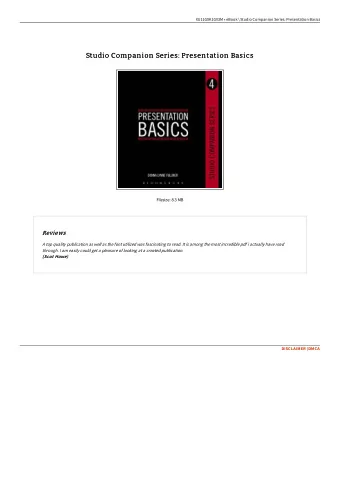 Studio Companion Series: Presentation Basics  Studio Companion Series: Presentation Basics