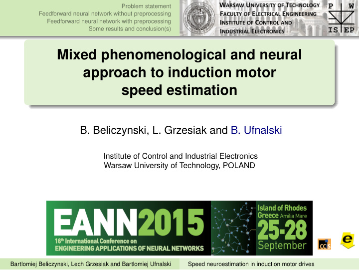 mixed phenomenological and neural approach to induction