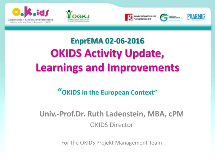 okids activity update learnings and improvements