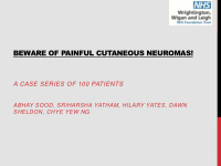 beware of painful cutaneous neuromas
