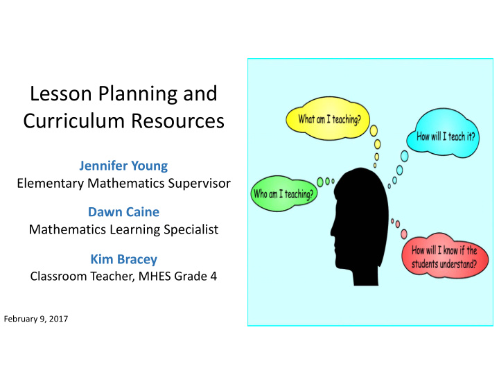 lesson planning and curriculum resources