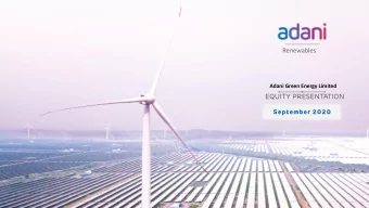 Renewables  Adani Green Energy Limited  EQUITY PRESENTATION  September 2020  1  CONTENTS  Adani