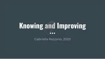 Knowing and Improving  Gabriella Razzano, 2020  Open data  Enhanced transparency    Statis