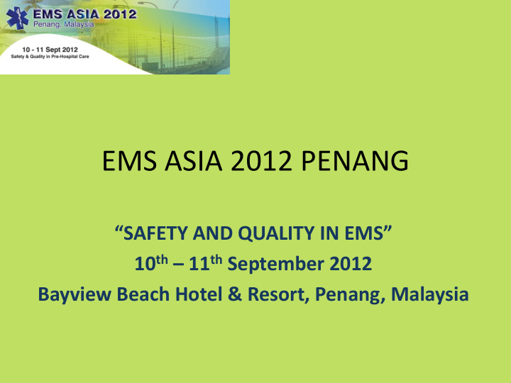 ems asia 2012 penang