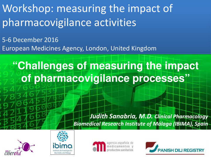 workshop measuring the impact of pharmacovigilance