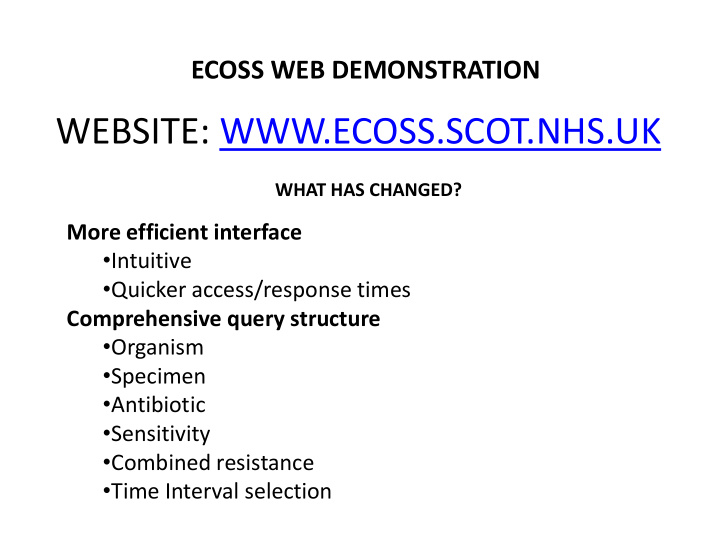 website ecoss scot nhs uk