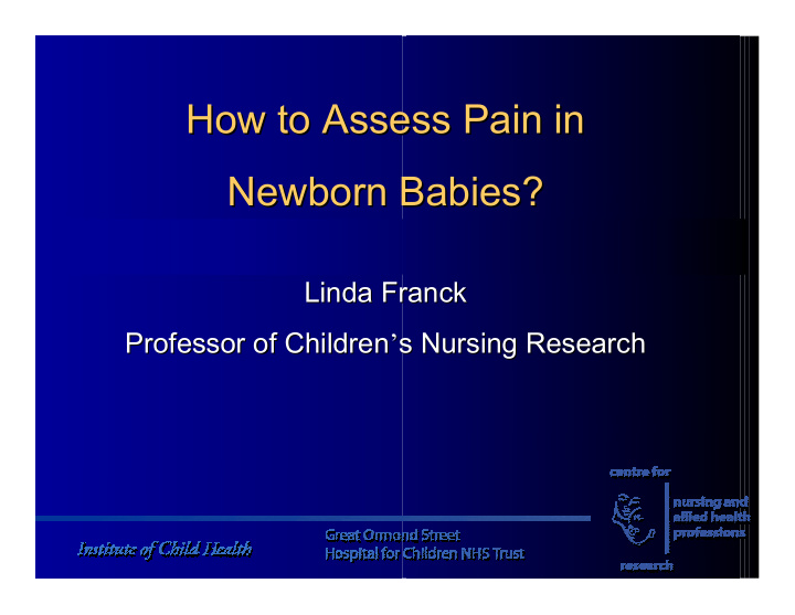 how to assess pain in how to assess pain in newborn