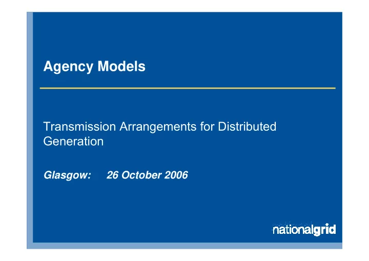 agency models