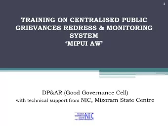 MIPUI AW  DP&amp;AR (Good Governance Cell) with technical support from NIC, Mizoram State