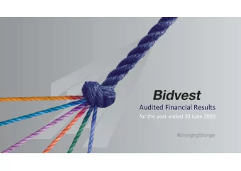 Audited Financial Results  for the year ended 30 June 2020  Agenda  01  Introduction  Lindsay