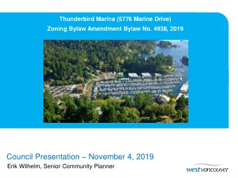 Council Presentation  November 4, 2019  Erik Wilhelm, Senior Community Planner  Subject Property