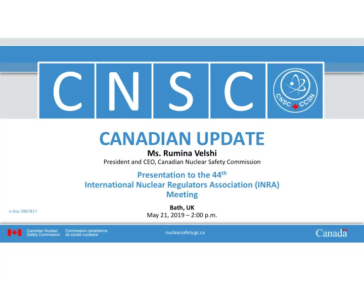 canadian update