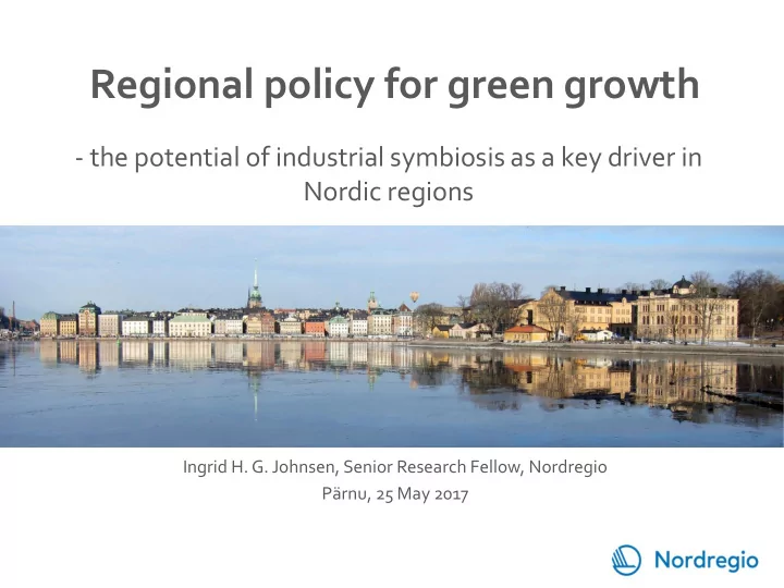 regional policy for green growth