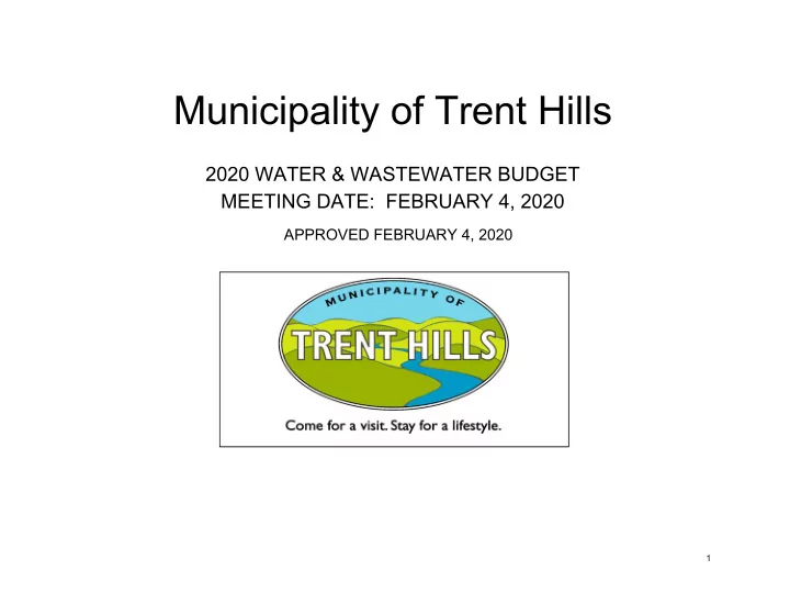 municipality of trent hills