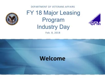 Welcome  Welcome  Agenda 1. Opening Remarks 2. Overview of Leasing Program 3. Overview of the RLP