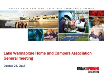 Lake  e Wahnapitae  hnapitae Home  me and  d Camper  pers  s Ass  ssociati  ociation  on  General