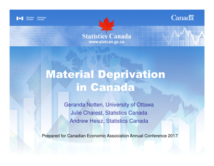 material deprivation in canada