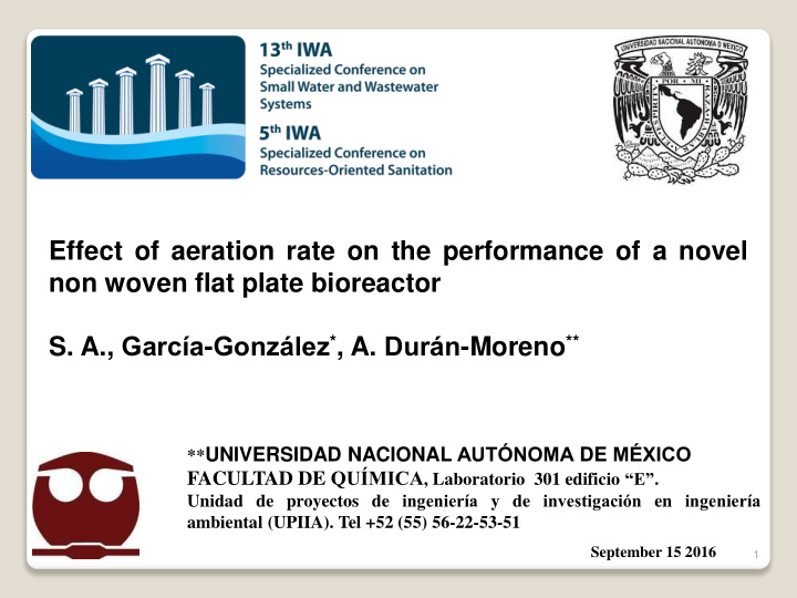 effect of aeration rate on the performance of a novel