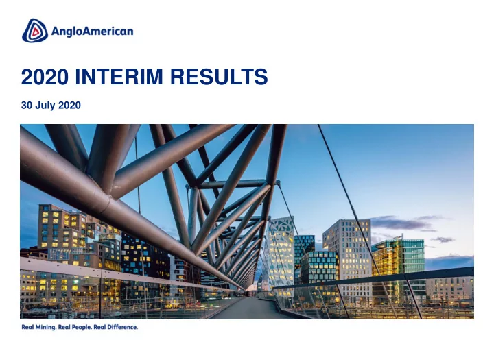 2020 interim results