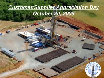 Customer/Supplier Appreciation Day  October 20, 2008  Play Like a Champion  2008 Energy Market