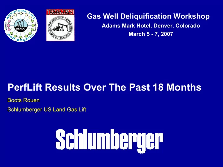 perflift results over the past 18 months