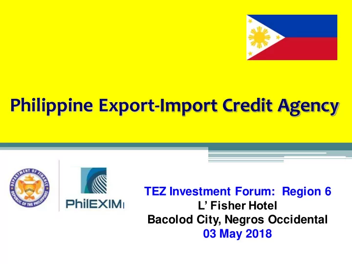 philippine export import credit agency