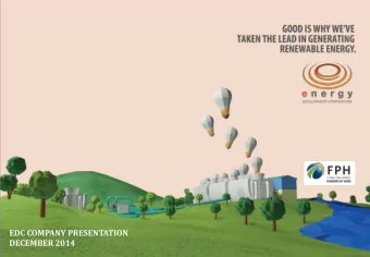 EDC COMPANY PRESENTATION  DECEMBER 2014  DISCLAIMER This presentation contains certain forward