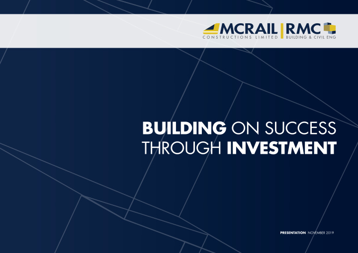 building on success through investment