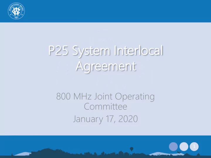 p25 syst system em i int nter erlocal al agreem eemen ent