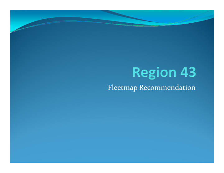 fleetmap recommendation issue limited id s