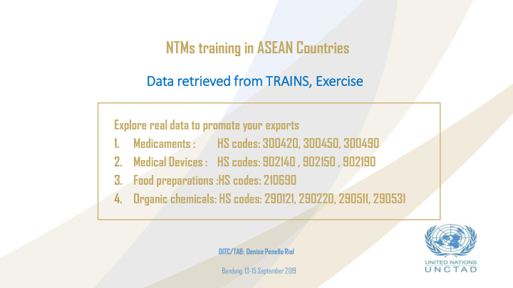 ntms training in asean countries