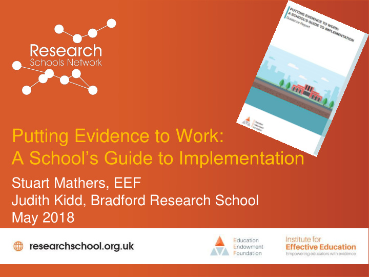 putting evidence to work a school s guide to