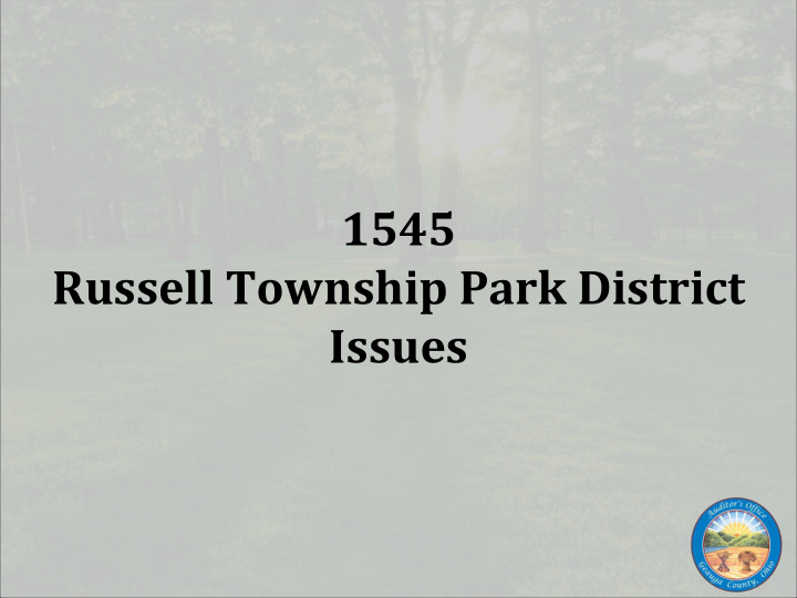 russell township park district