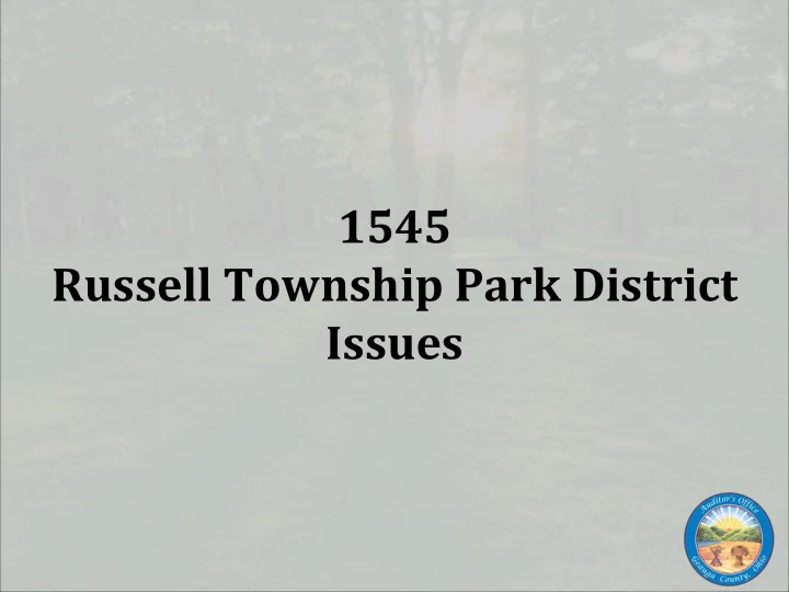 russell township park district