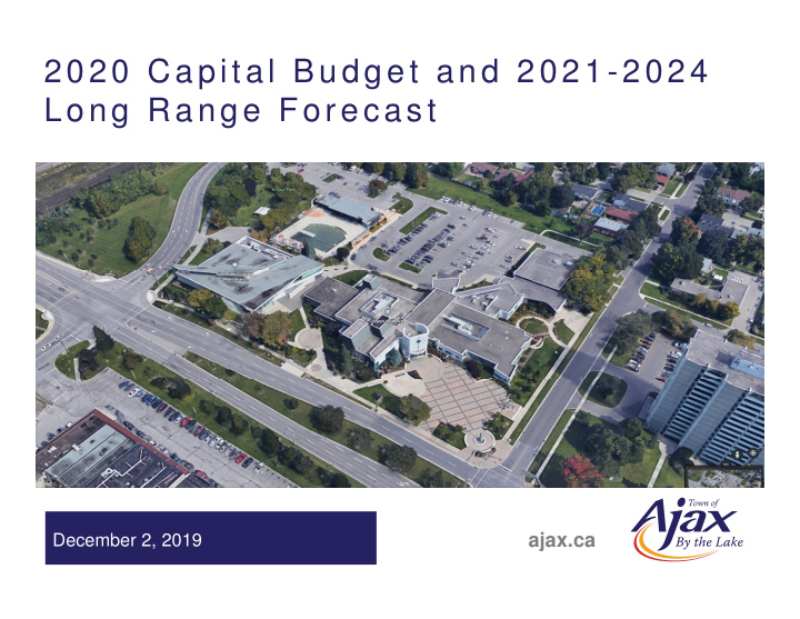 2020 capital budget and 2021 2024 long range forecast