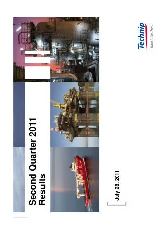 Second Quarter 2011  July 28, 2011  Results  Second Quarter 2011 Results  1  Contents  1.  Second